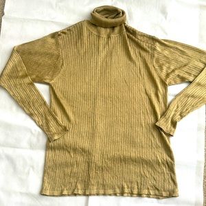Neiman Marcus gold turtle neck top